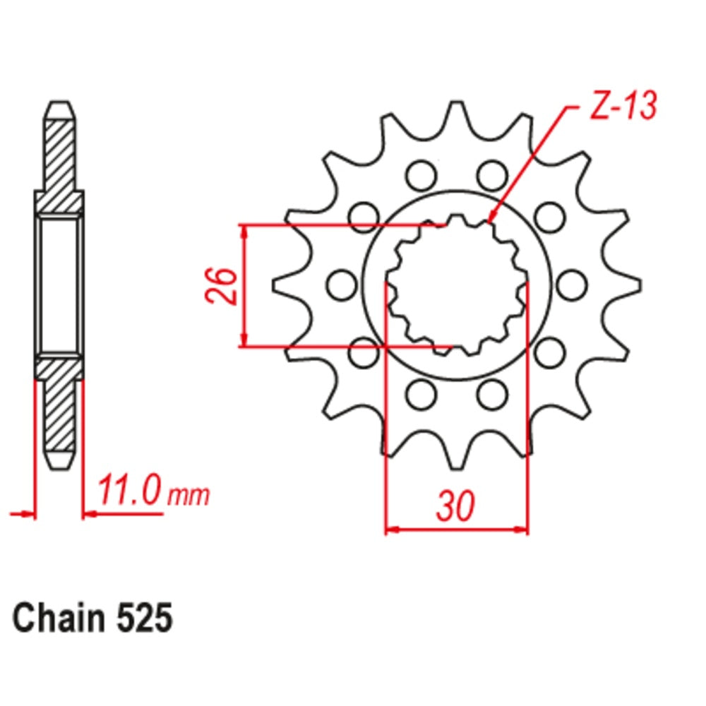 New SUPERSPROX 15T Sprocket - Front For YAMAHA 10-591-15