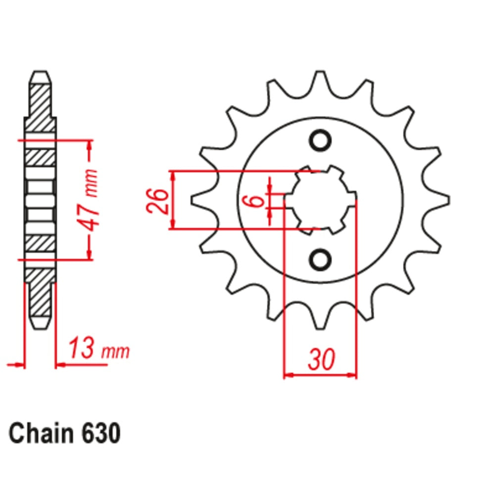 SUPERSPROX 16T Sprocket - Front For YAMAHA XV1000R TR-1 CHAIN DRIVE 10-5A8-16