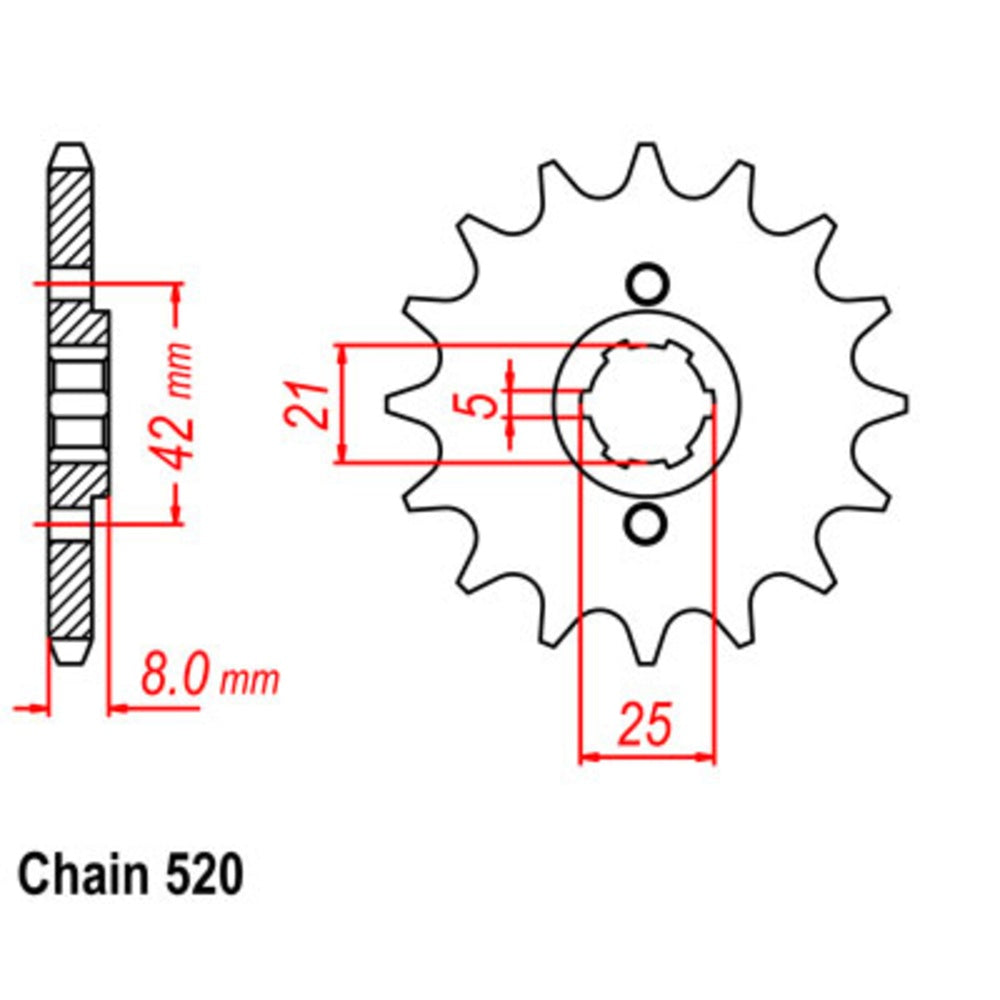 New SUPERSPROX 13T Sprocket - Front For YAMAHA 10-5Y1-13