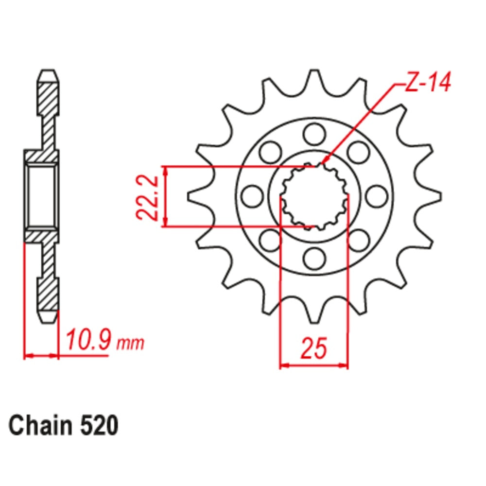 New SUPERSPROX 15T Sprocket - Front For APRILIA, SWM 10-707-15