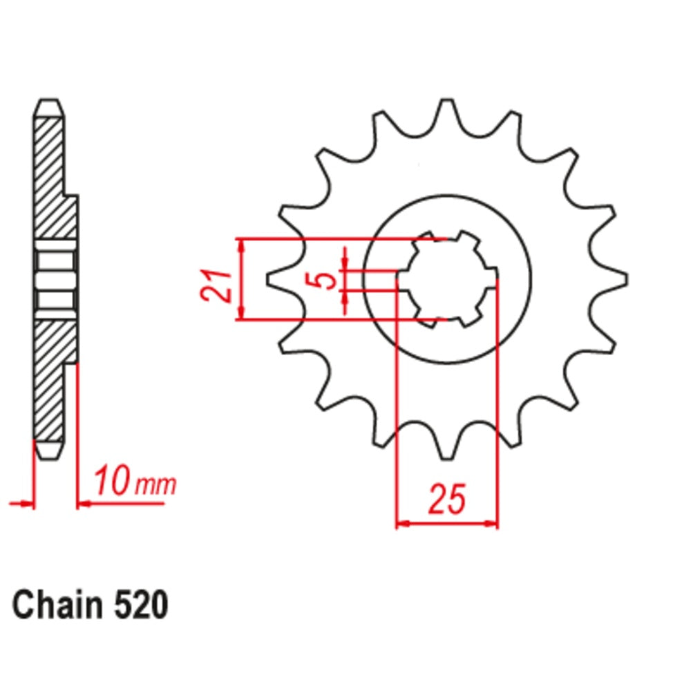 New SUPERSPROX 15T Sprocket - Front For CAGIVA 10-728-15