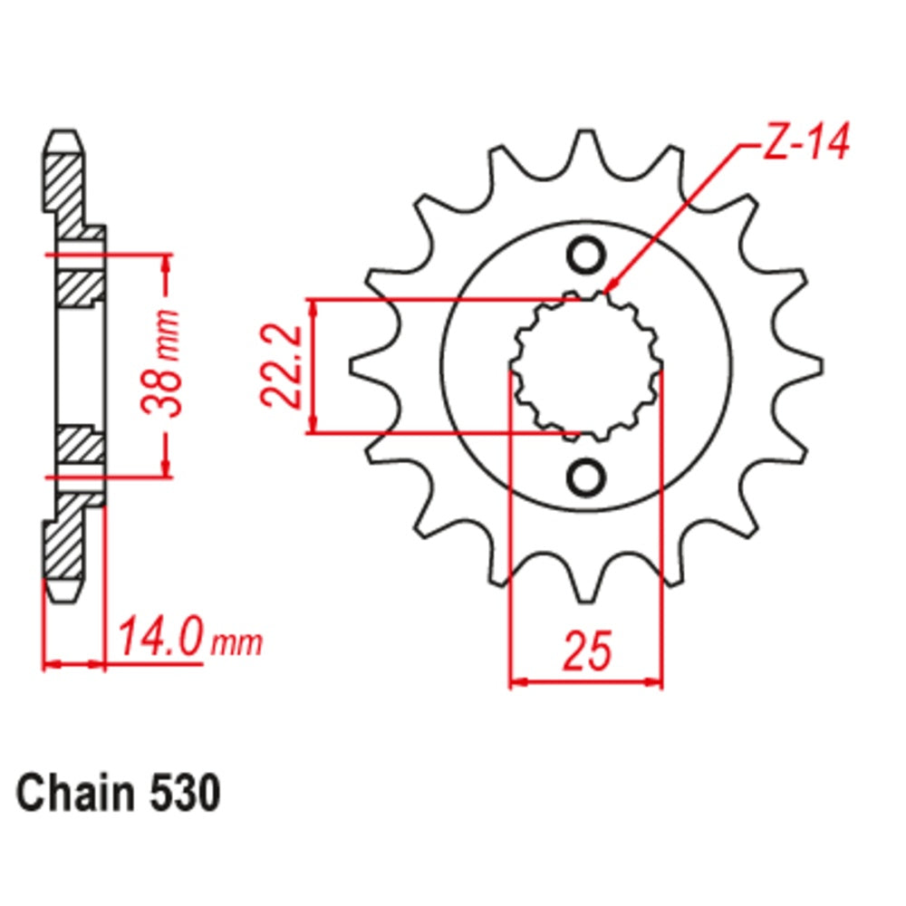 SUPERSPROX 15T Sprocket-Front For CAGIVA 900 ELEFANT, 900 GRAN CANYON 10-739-15