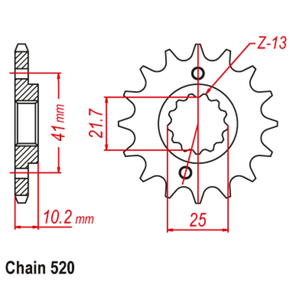 New SUPERSPROX 15T Sprocket - Front For DERBI 659 MULHACEN CAFE 10-9MN-15