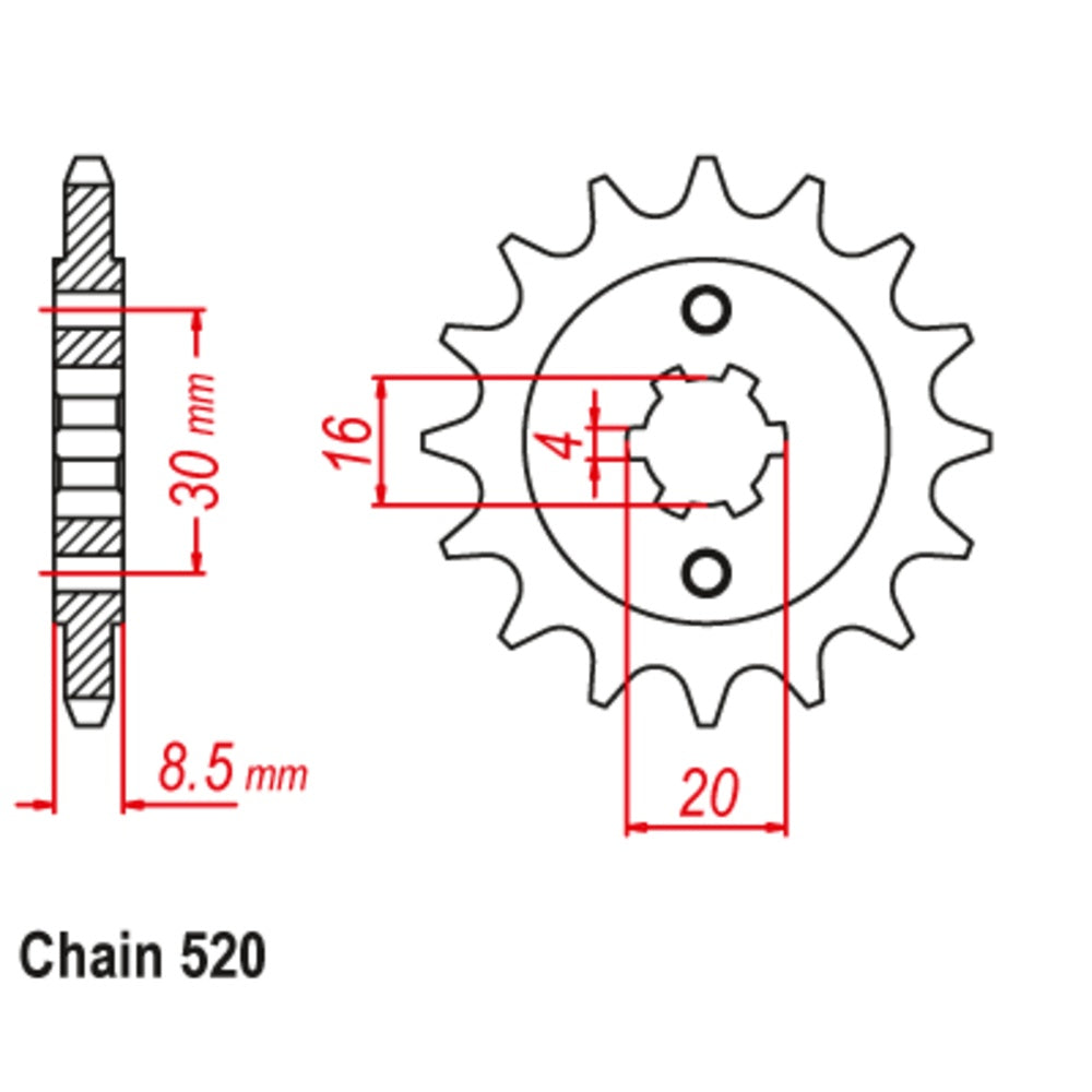 New SUPERSPROX 13T Sprocket - Front For HUSQVARNA CR125, WR125, WR240 10-HQ2-13