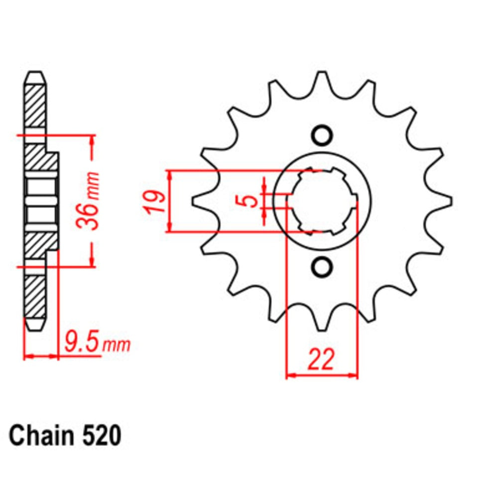New SUPERSPROX 13T Sprocket - Front For HONDA 10-KA4-13