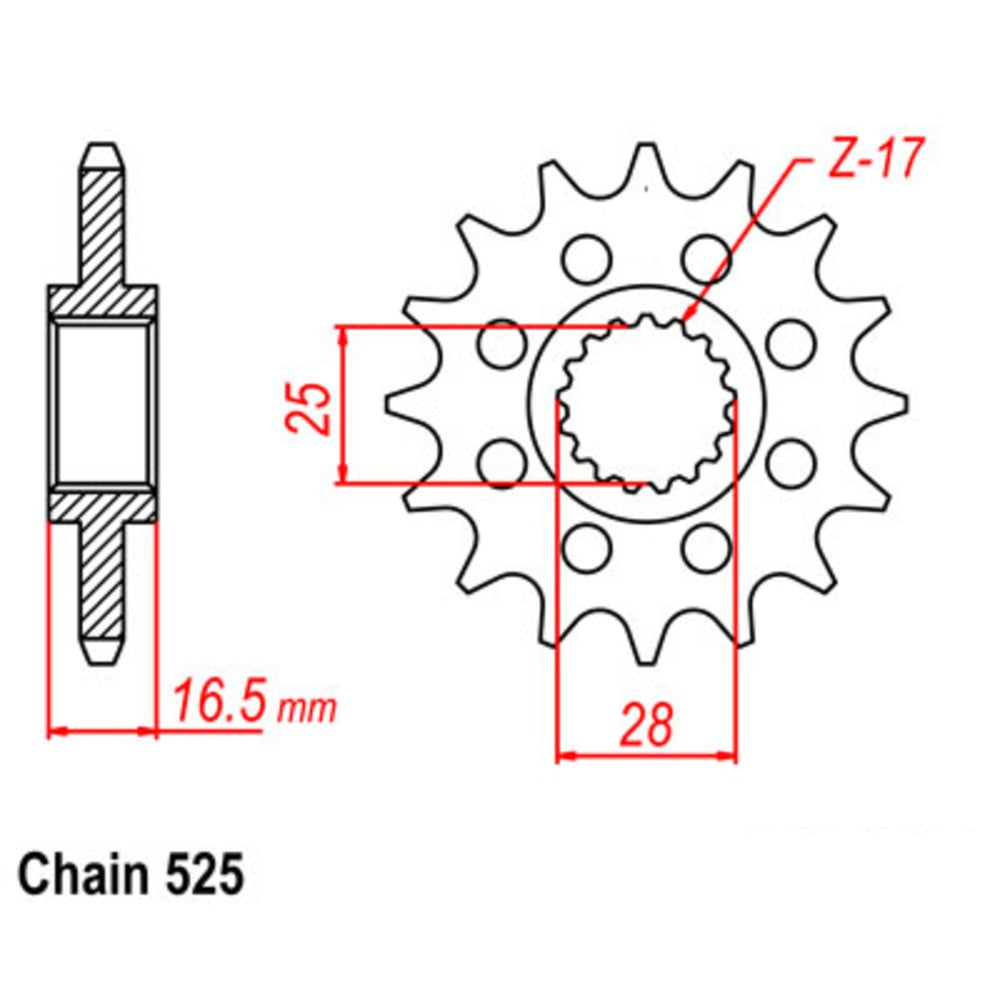 New SUPERSPROX 16T Sprocket - Front For KTM 10-KT6-16