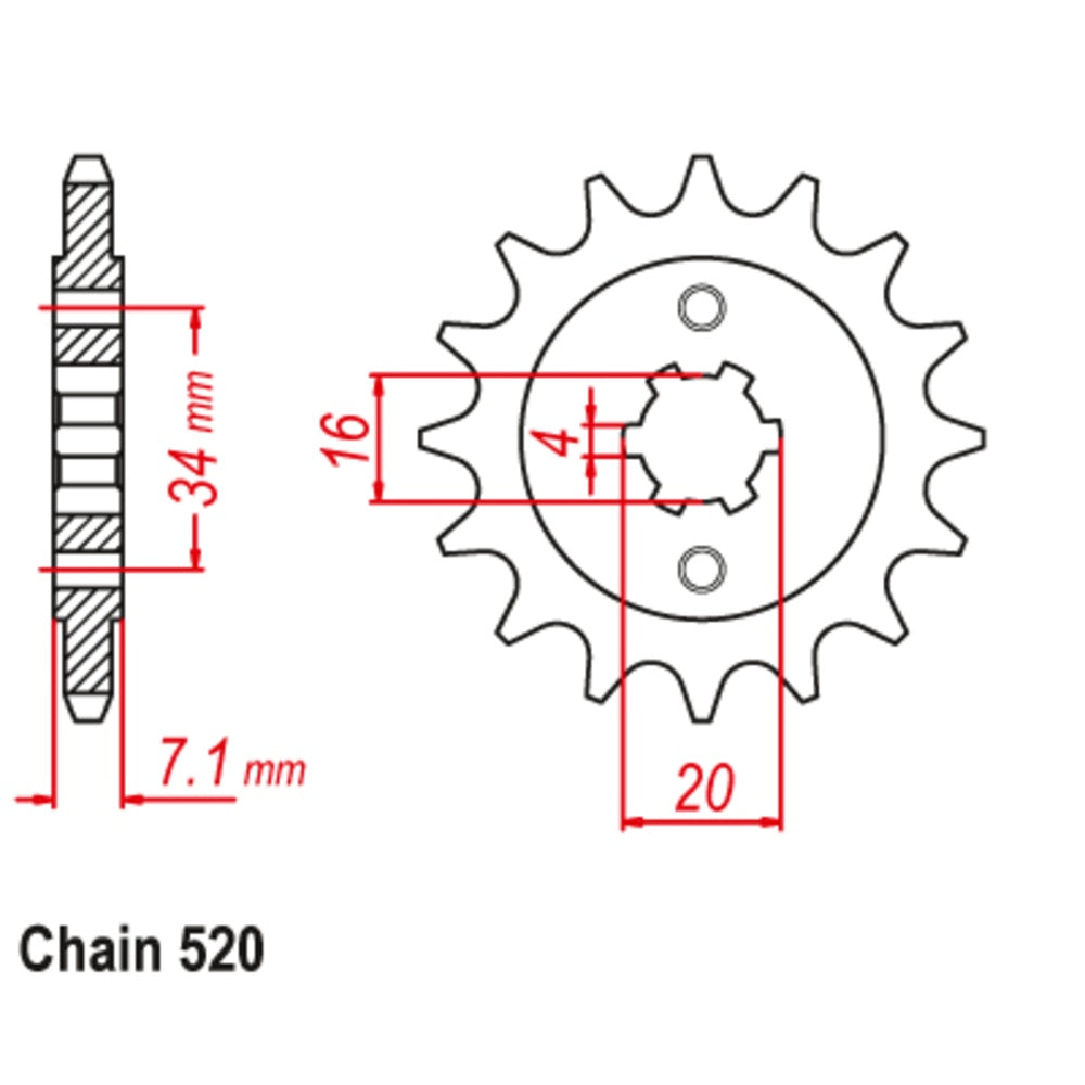 New SUPERSPROX 14T Sprocket - Front For KTM 125 DUKE, 200 DUKE 10-KT9-14