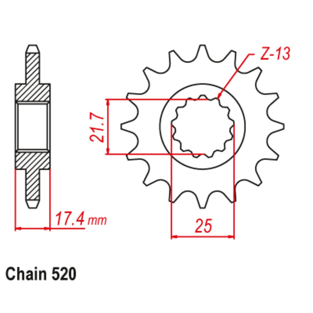 New SUPERSPROX 14T Sprocket - Front For HONDA 10-KVO-14
