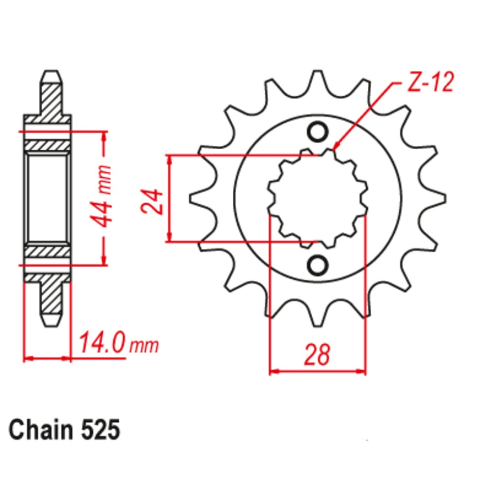 New SUPERSPROX 15T Sprocket - Front For HONDA 10-MAV-15