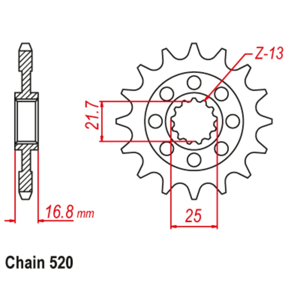 New SUPERSPROX 15T Sprocket - Front For HONDA 10-MGS-15
