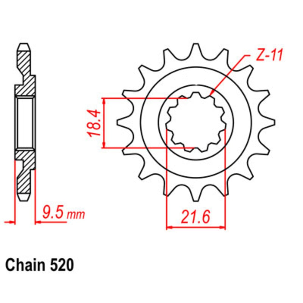 New SUPERSPROX 13T Sprocket - Front For HONDA CR250R, CR500R 10-ML3-13