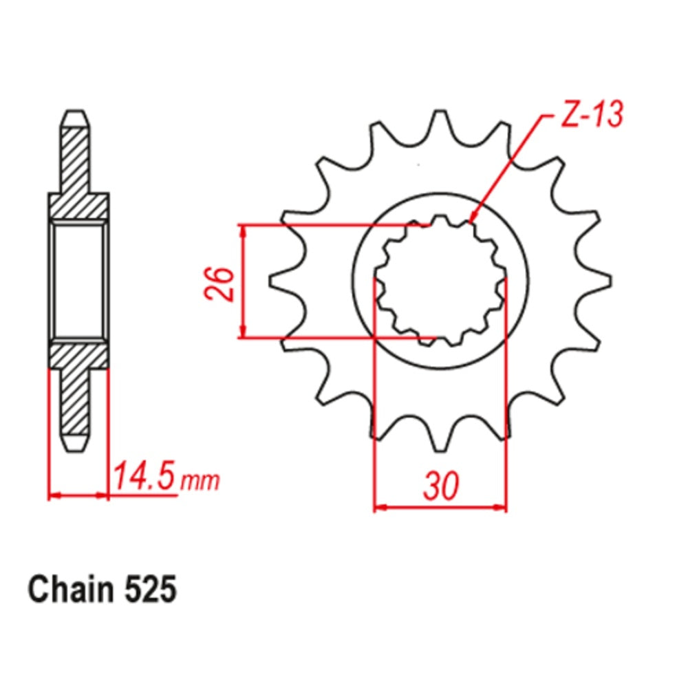 New MTX 15T Sprocket - Front For HONDA CB750, CB750F2, RVF750 RC45 10-MW3-15