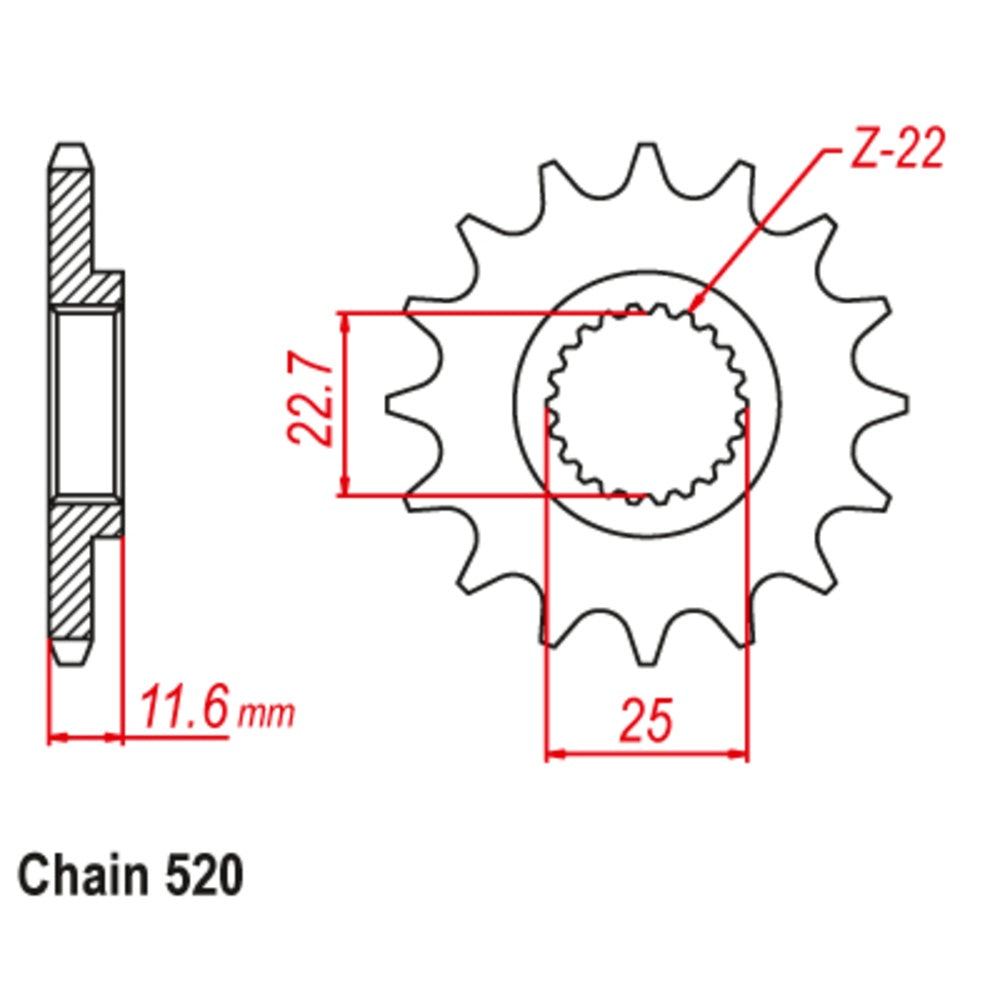 New SUPERSPROX 12T Sprocket - Front For POLARIS 10-PL1-12
