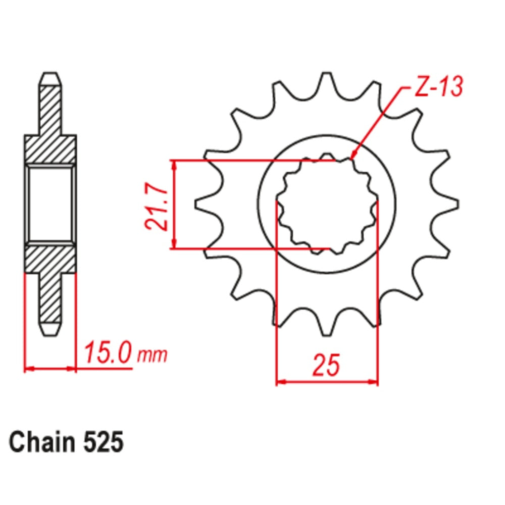 New SUPERSPROX 14T Sprocket - Front For TRIUMPH 10-TR3-14
