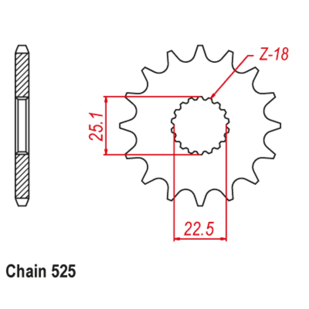 New SUPERSPROX 16T Sprocket - Front For TRIUMPH 10-TR5-16