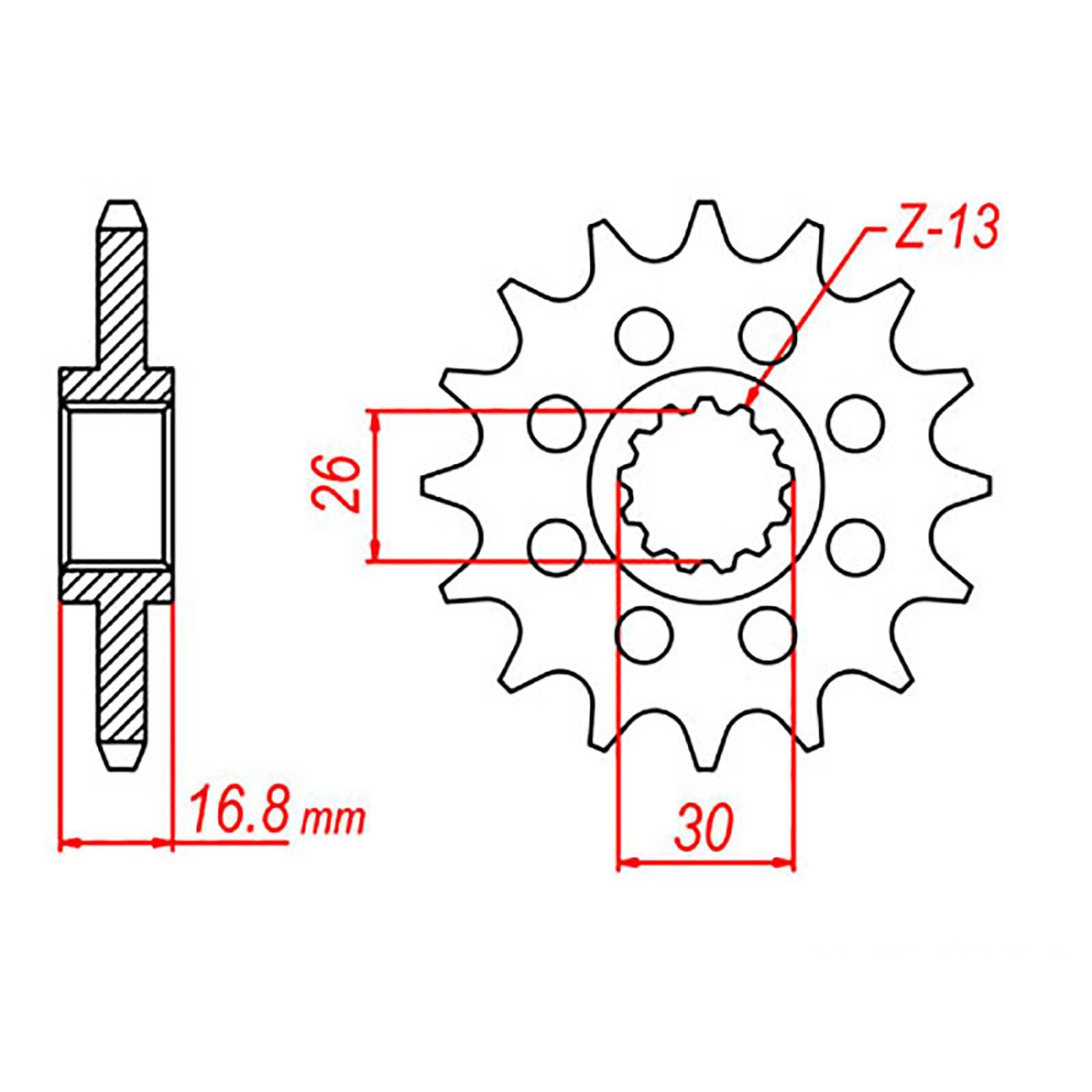New MTX 1269 Hornet Lightweight Steel Sprocket - Front