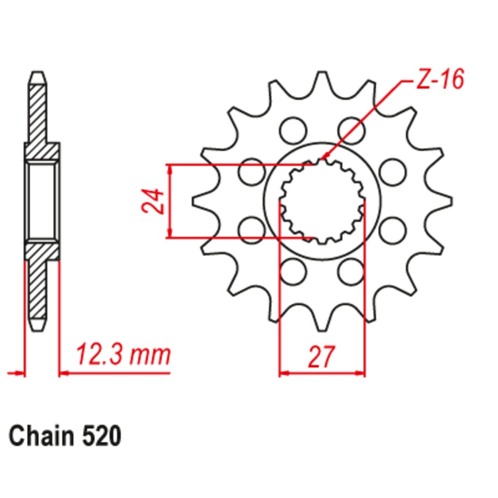 SUPERSPROX Front Sprocket Alternate Pitch Stealth For SUZUKI 10S-1444-15