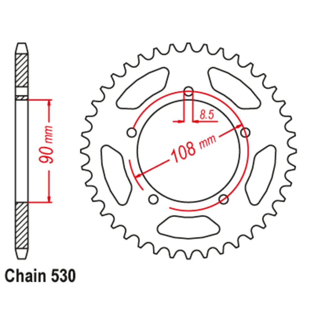 New MTX 38T Sprocket Steel - Rear For DUCATI 11-1022-38