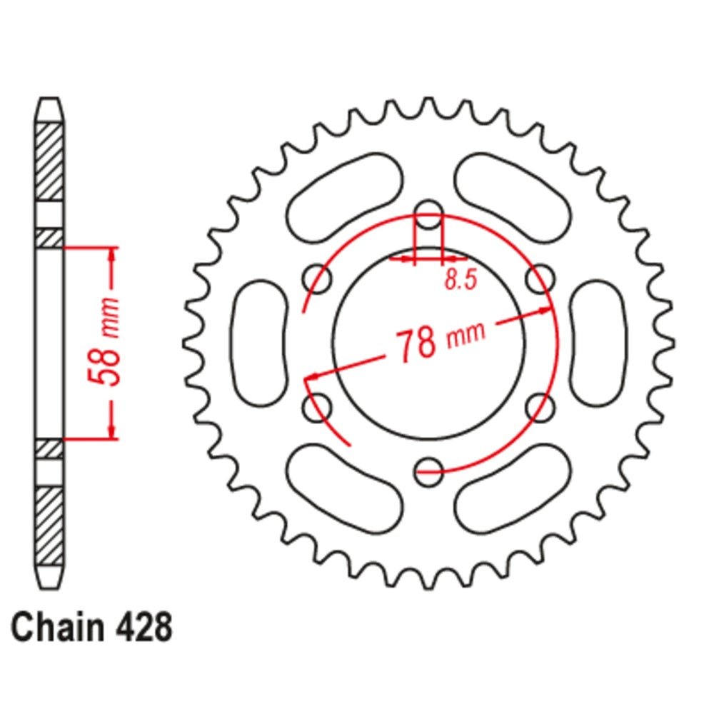 New SUPERSPROX 37T Sprocket Steel - Rear For KAWASAKI KH100 11-173-37