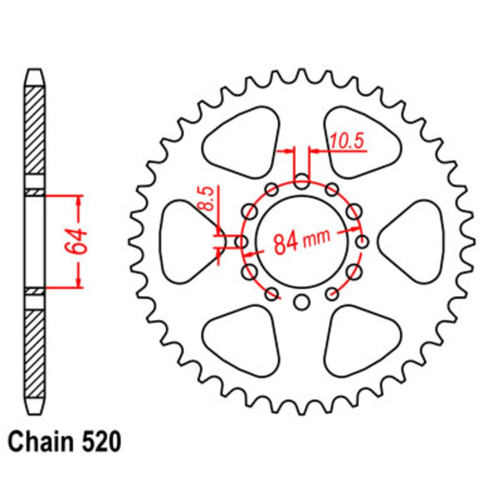 New SUPERSPROX 38T Sprocket Steel - Rear For SUZUKI 11-290-38