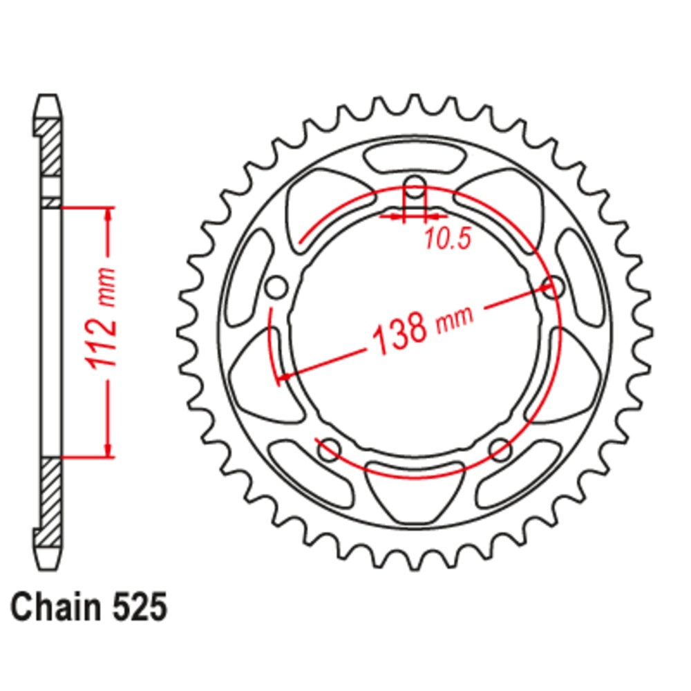 New SUPERSPROX 38T Sprocket Steel - Rear For YAMAHA 11-2CR-38