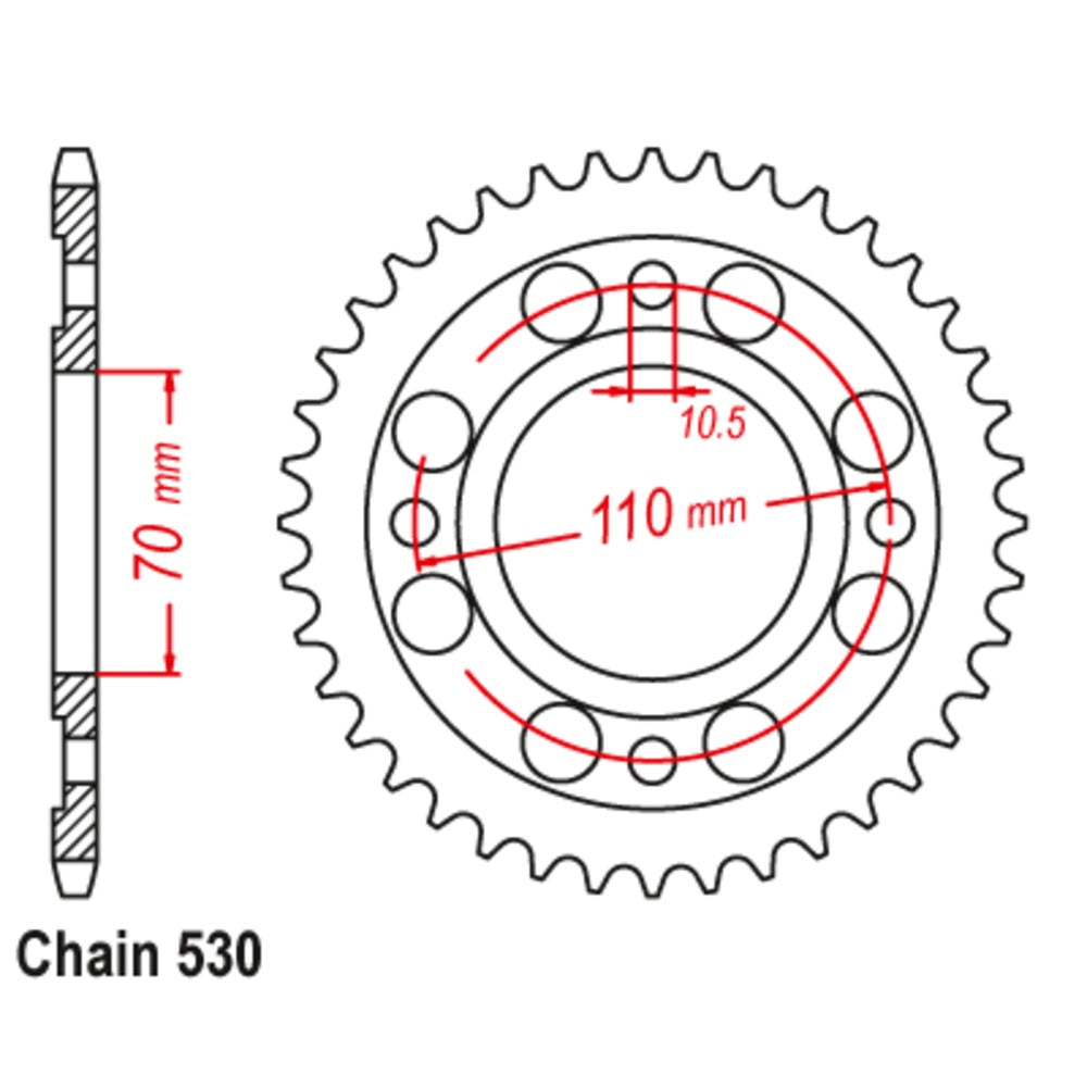 New SUPERSPROX Sprocket Spacer - Rear For HONDA CB400T, CB250T 11-413-SP