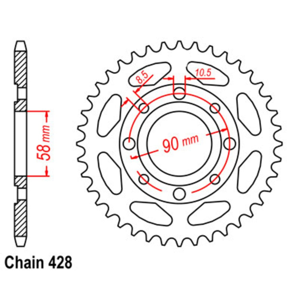 New SUPERSPROX 36T Sprocket Steel - Rear For DAELIM, HONDA 11-437-36