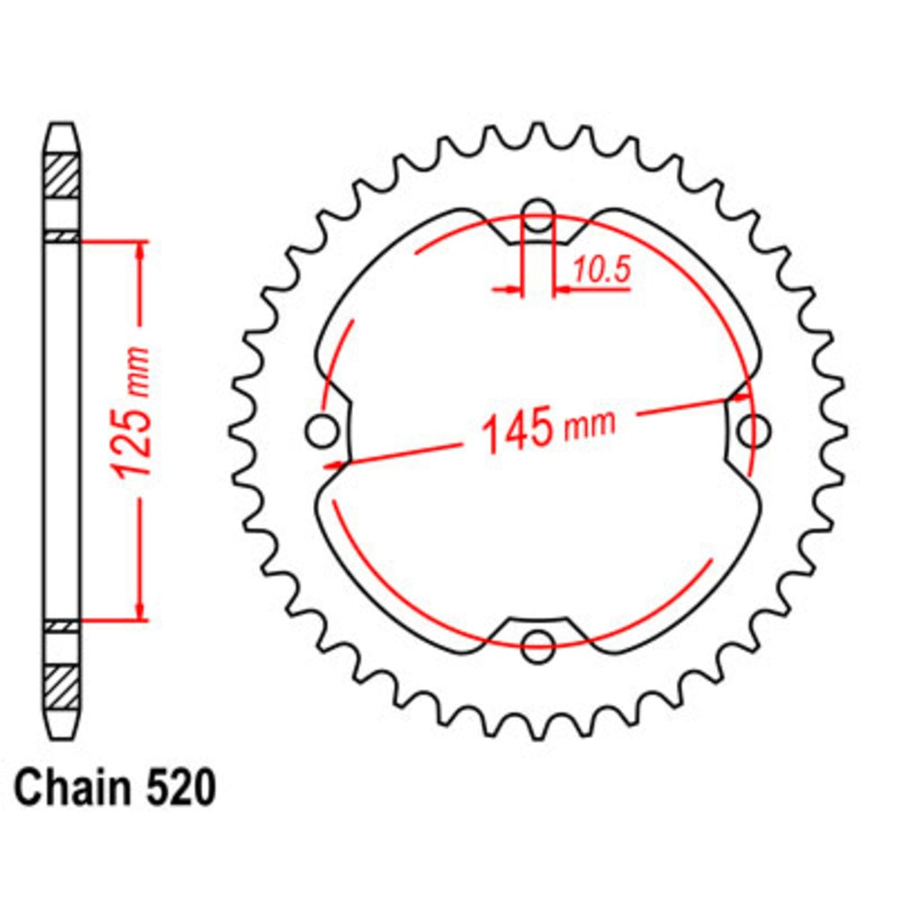 New SUPERSPROX 38T Sprocket Steel - Rear For YAMAHA 11-5TG-38