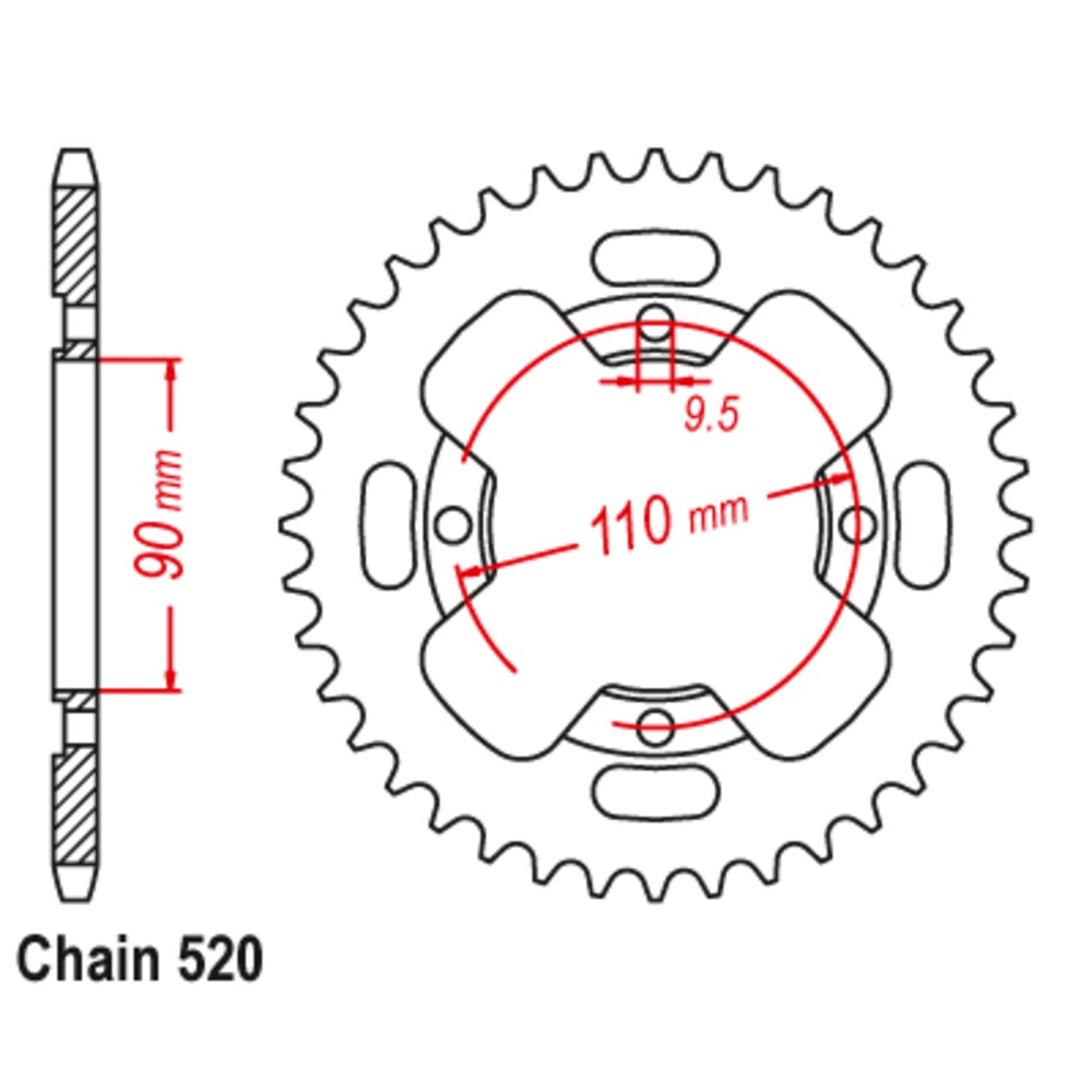New SUPERSPROX 38T Sprocket Steel - Rear For HONDA ATC200X 11-965-38