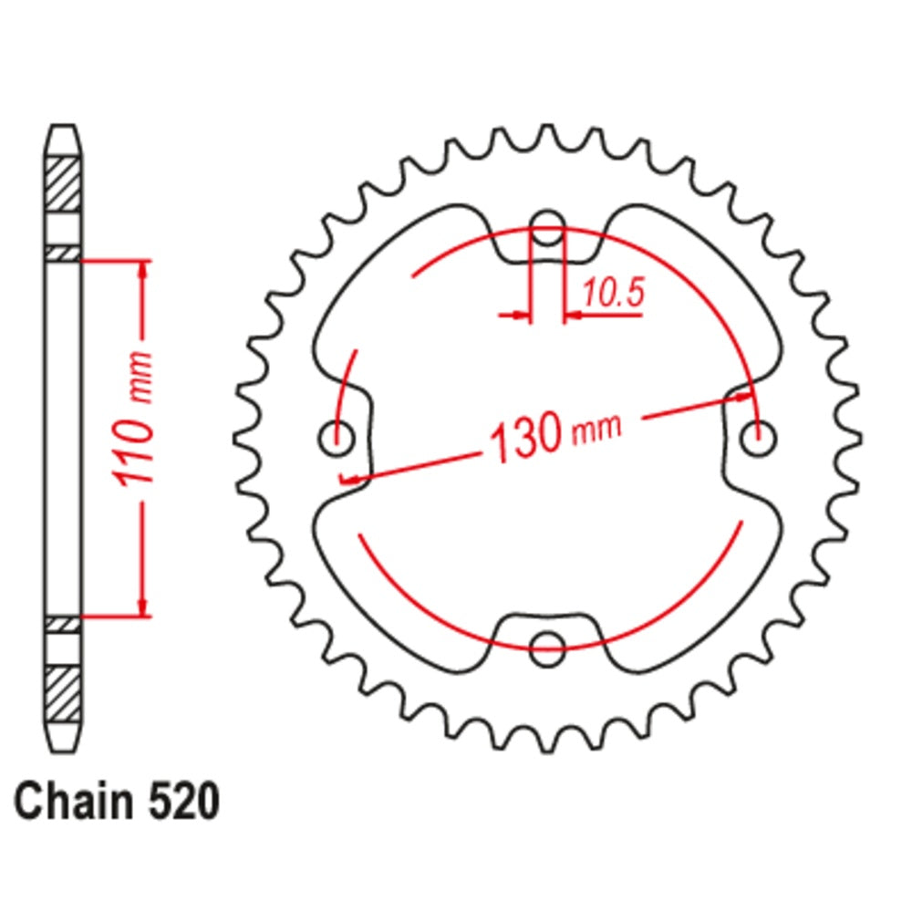 New SUPERSPROX 38T Sprocket Steel - Rear For KAWASAKI KFX450R 11-K15-38