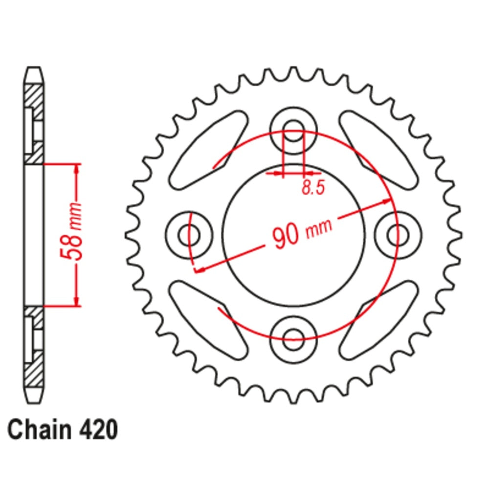 New SUPERSPROX 32T Sprocket Steel - Rear For HONDA 11-K26-32