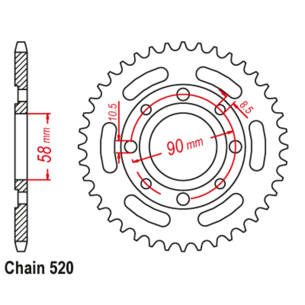 New SUPERSPROX 32T Sprocket Steel - Rear For HONDA 11-KB4-32