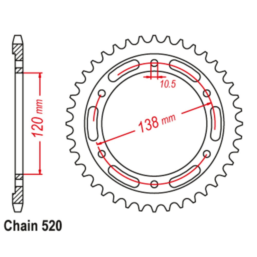 New SUPERSPROX 36T Sprocket Steel - Rear For HONDA 11-KYJ-36