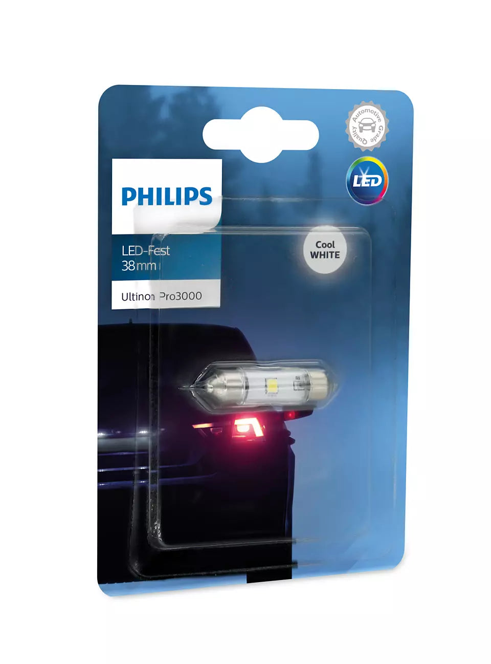 NEW PHILIPS GLOBE FESTOON 38mm LED WHITE 12V