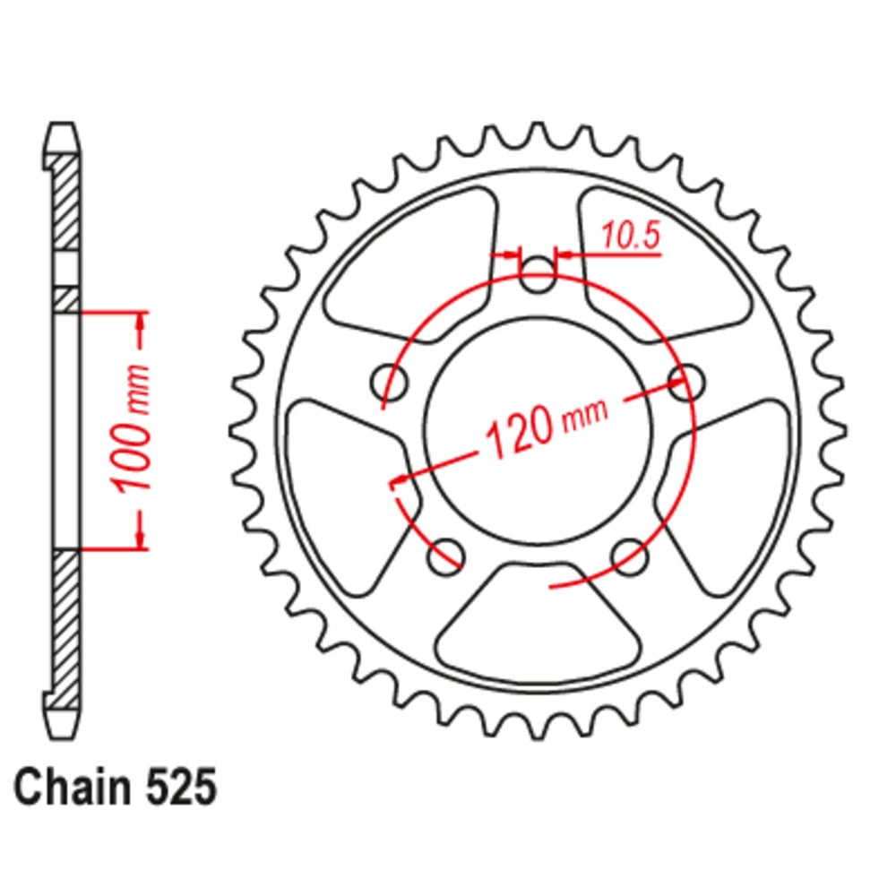 SUPERSPROX Rear Sprocket Stealth Composite For APRILIA 11S-702-42