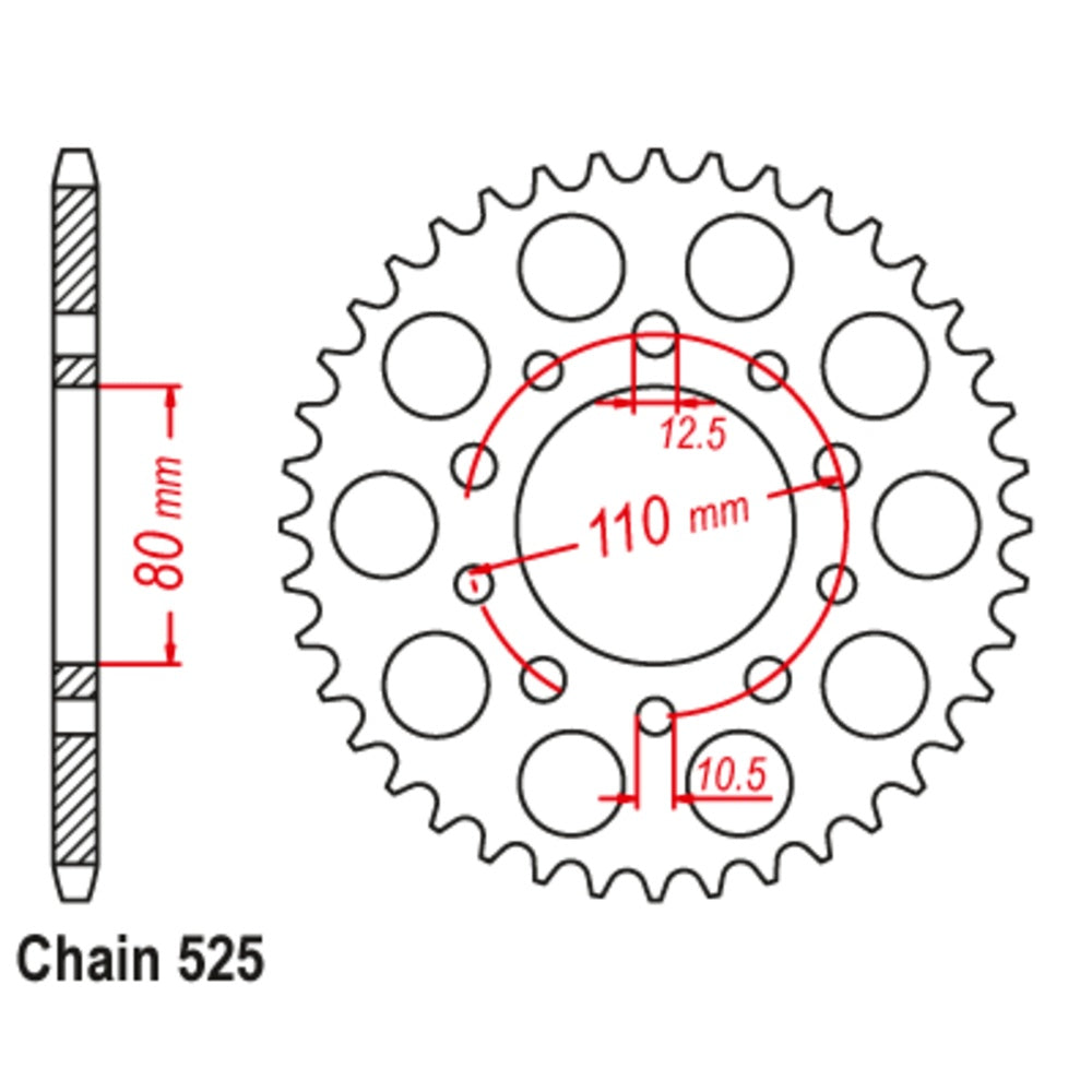 SUPERSPROX Rear Sprocket Stealth Composite For HONDA 11S-MW3-46R