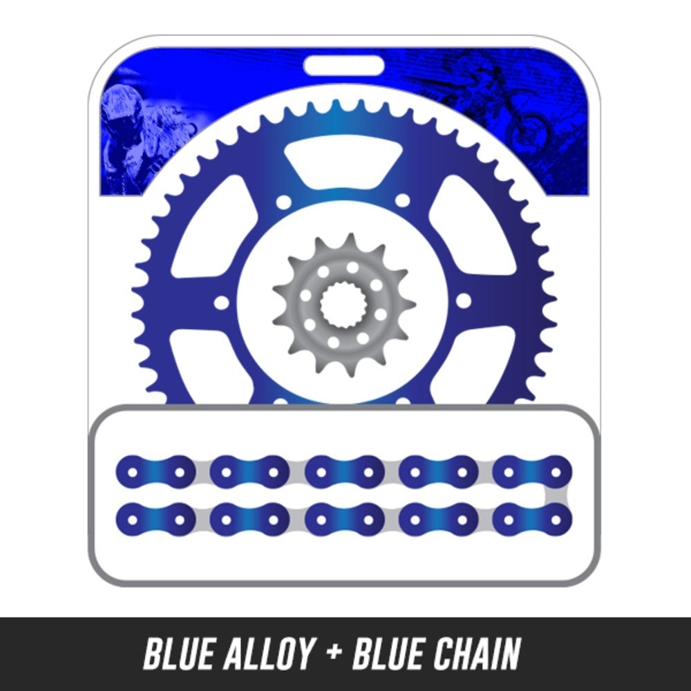 EK CHAIN AND SUPERSPROX Chain and Sprockets Kit - Alloy Coloured 12A-212B-MX03 | Australian Moto Spares