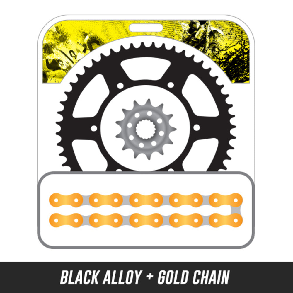 EK CHAIN AND SUPERSPROX Chain and Sprockets Kit - Alloy Coloured 12A-331K-MX11 | Australian Moto Spares