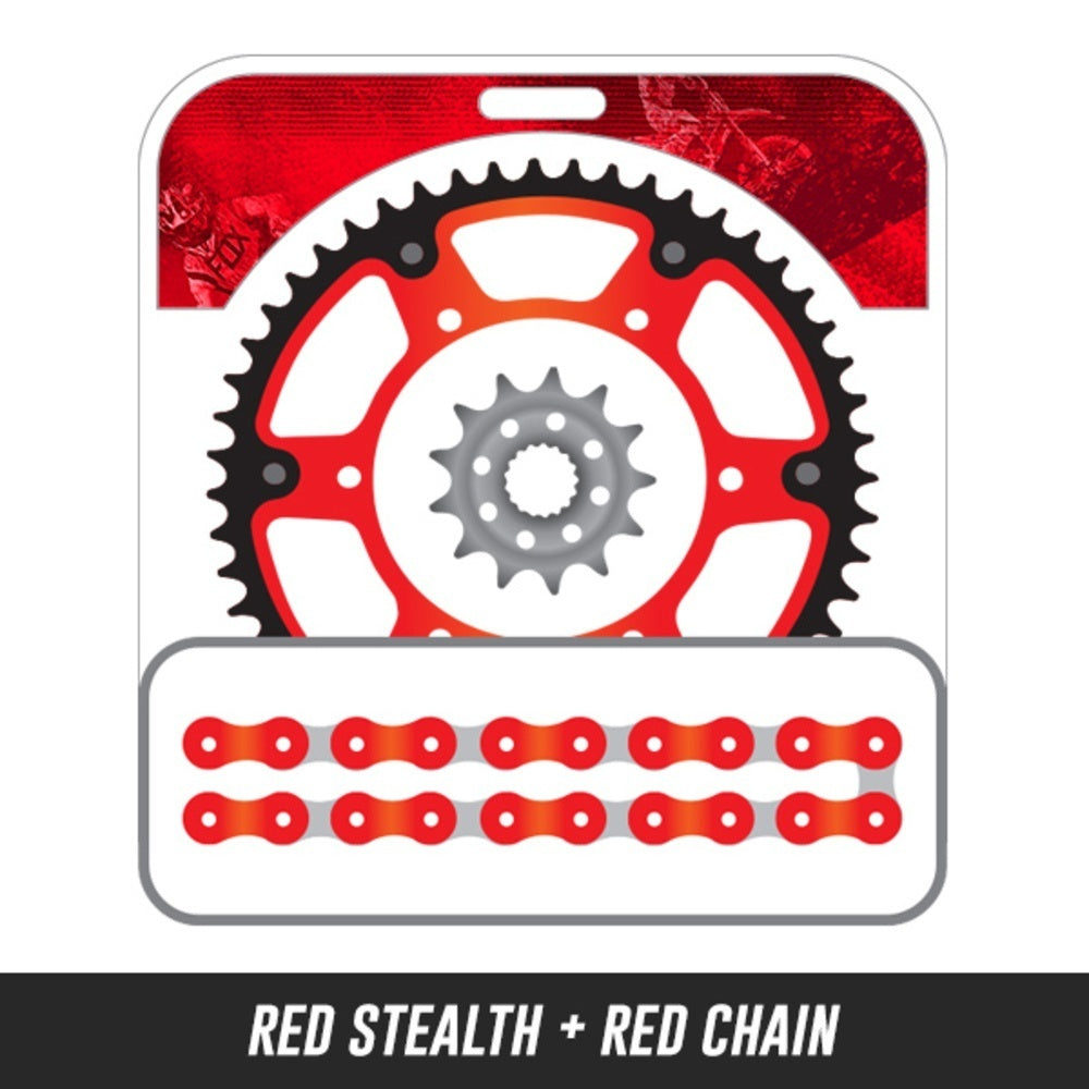 EK CHAIN AND SUPERSPROX Chain and Sprockets Kit - Stealth Coloured 12S-121R-SX04
