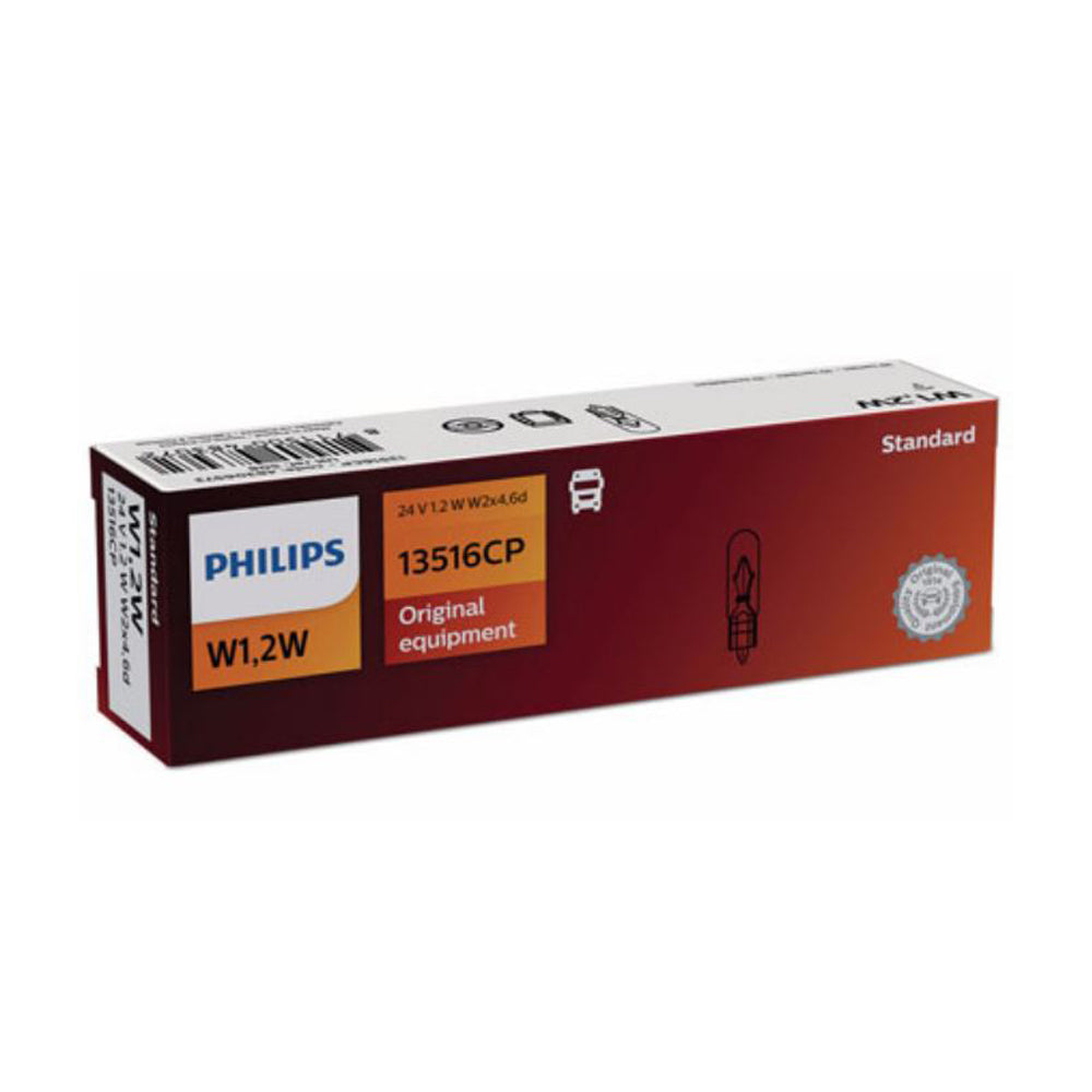 New Philips Globe W12W 1.2W 24V 10Pack (13516Cp)