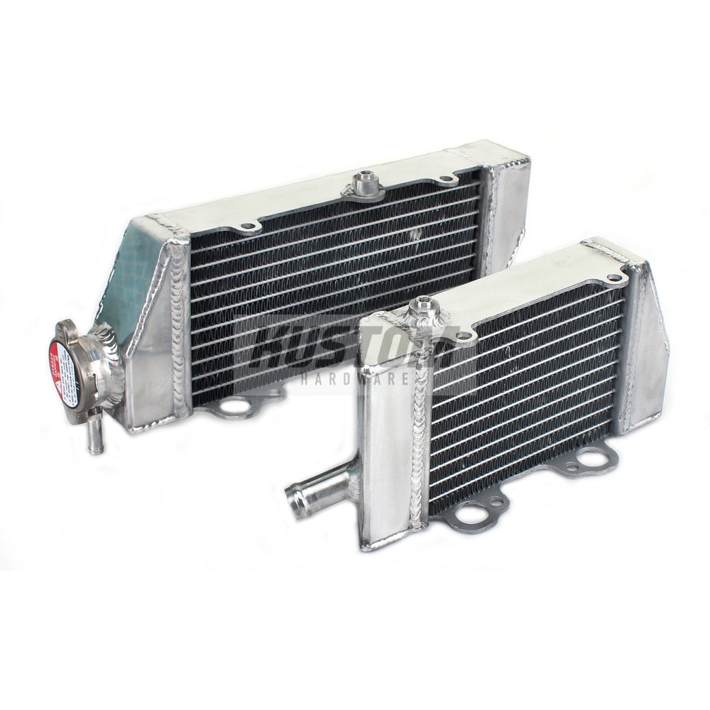 New KUSTOM HARDWARE Radiator Set For HUSQVARNA TC85 BW, TC85 SW 17K-R066S | Australian Moto Spares