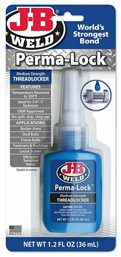 New J-B WELD Oem Approved Perma-Lock Blue Threadlocker Mid Strength 24236 | Australian Moto Spares