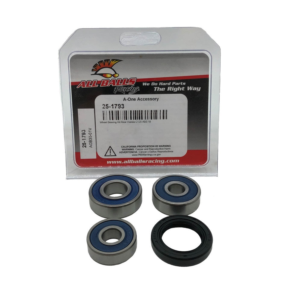 New ALL BALLS Rear Wheel Bearing Kit For HONDA C125 SUPER CUB 25-1793