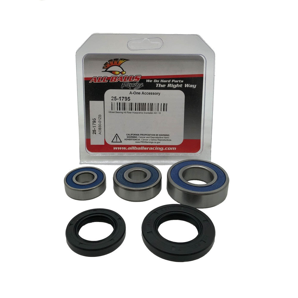 New ALL BALLS Rear Wheel Bearing Kit For HUSQVARNA SVARTPILEN 401 25-1795