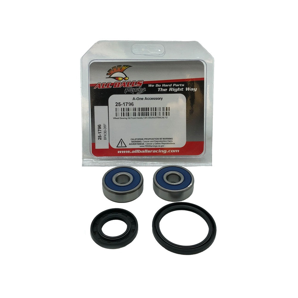 New ALL BALLS Front Wheel Bearing Kit For HONDA CB125E 25-1796