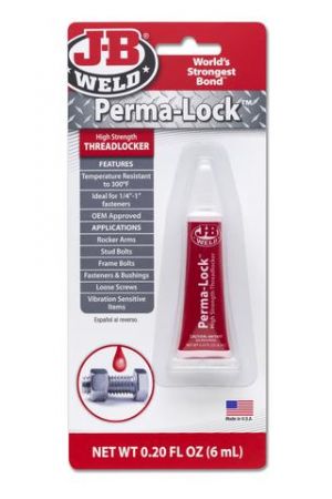 New J-B WELD Oem Approved Perma-Lock Red Threadlocker High Strength 6ml 27106
