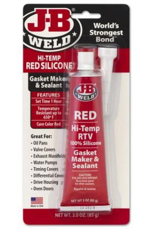 New J-B WELD Hi Temp Red Silicone Gasket Maker & Sealant RTV 85G 31314