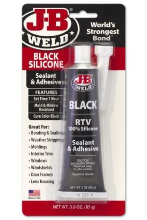 New J-B WELD Black Interior Trim Silicone Sealant & Adhesive RTV 85G 31319