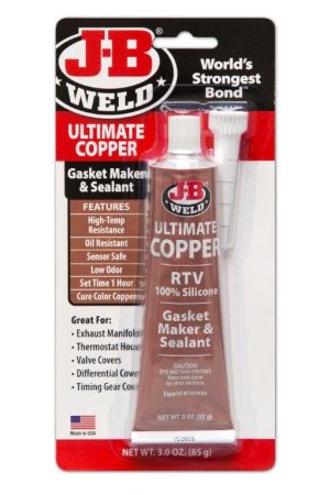 New J-B WELD Ultimate Copper Gasket Maker & Sealant RTV Silicone 85G 32325