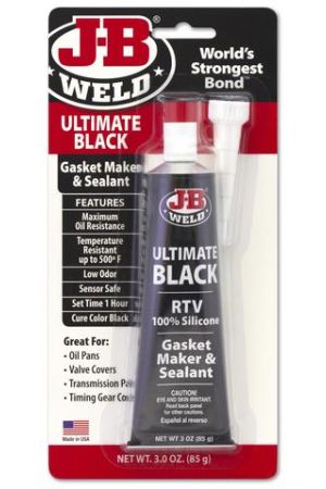 New J-B WELD Ultimate Black Gasket Maker & Sealant Silicon 85G (Oxime) 32329